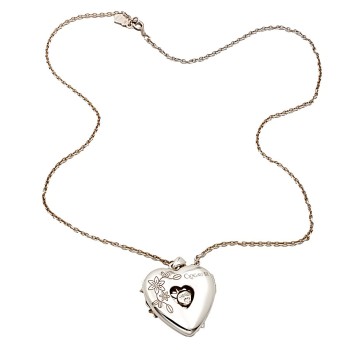 Silver & 9ct Gold Clogau Locket with Chain